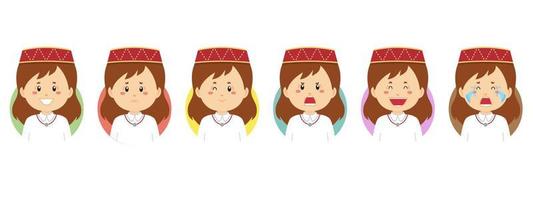 Estonia Avatar with Various Expression vector