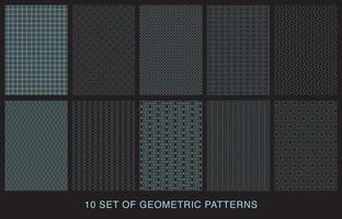 Various abstract geometric background. Set of geometric patterns template. vector