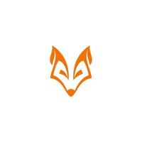 Fox Vector Symbol, fox Sign or Logo Template. creative fox Animal Face Modern Simple Design