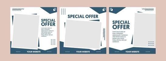 Social Media Template Sales Promotion Offer vector