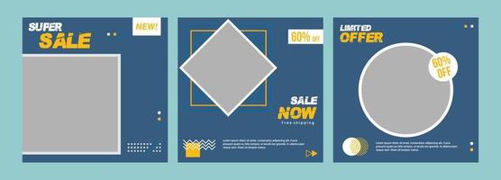 Social Media Template Sales Offer Promotion vector