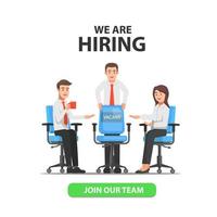 The company opened vacancies, invited to join the team vector