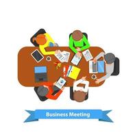 ilustración de reunión de negocios vector