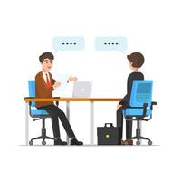 Vector illustration of job interview