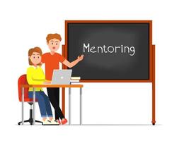 Illustration of mentoring activities vector