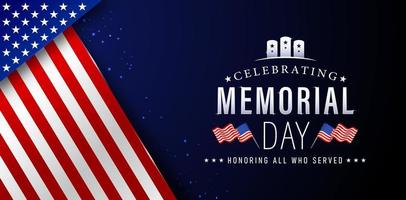Celebrating of memorial day backgrounds for website banner, poster corporate, sign business, social media posts, advertising agency, wallpaper, backdrop, ads campaign, advertisement, webs header, feed
