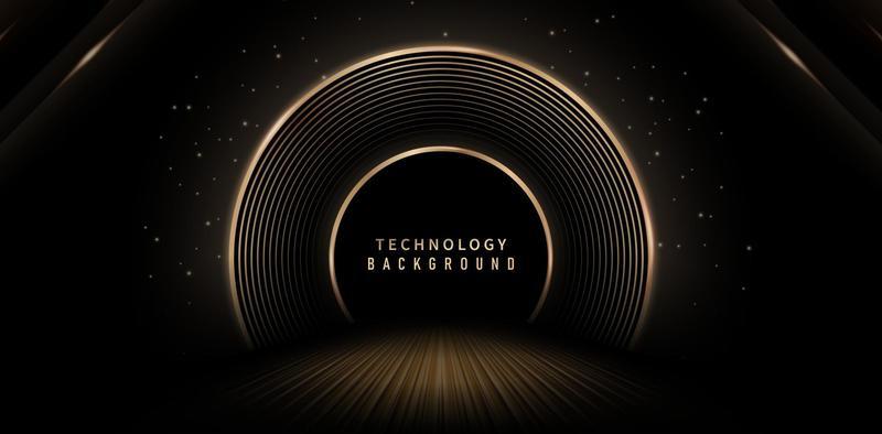 tunnel of lights in the dark radial golden lines for signs corporate, advertisement business, social media post, billboard agency advertising, ads campaign, motion video, landing page, website header