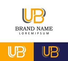 U and B Letter Logo Design Template vector