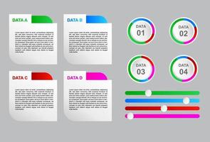 infographic element design with 4 stages for presentation and business. vector