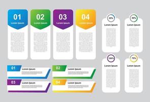 infographic element design with 4 stages for presentation and business. vector