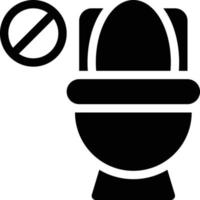 prohibir la ilustración de vector de inodoro en un fondo. símbolos de calidad premium. iconos vectoriales para concepto y diseño gráfico.