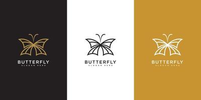 vector de diseño de logotipo de animal de mariposa