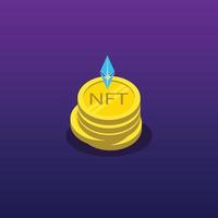 NFT Stack Profit Design Illustration vector