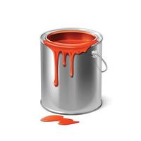 Paint Dripping Down From Bucket Package Vector