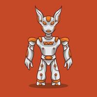 Neko Humanoid Mecha Robot Mascot vector