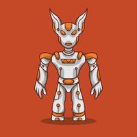 neko humanoide mecha robot mascota vector