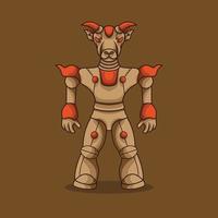 Buffalo Mecha RObot Mascot vector