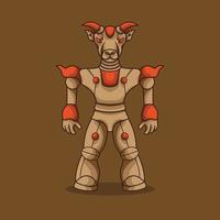 Buffalo Mecha RObot Mascot vector