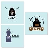 Chef Protective Clothing Apron Logo Vector, Sticker Illustration Design,Clothing,Background vector