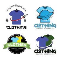 Stylish clothing logo vector, Men And Women Fashion Design Illustration vector