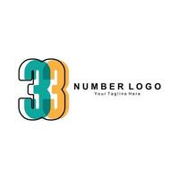número 3 tres diseño de logotipo, vector de icono premium, ilustración para empresa, banner, pegatina, marca de producto