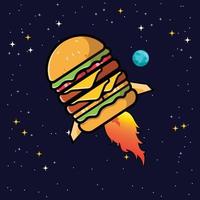 diseño de fondo vectorial del logotipo de la comida de hamburguesas, hecho de pan, verduras y carne. adecuado para empresas, serigrafía, pegatinas, pancartas, desolladores