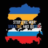 rusia y ucrania conflicto diseño del logotipo de la guerra mundial, ilustración vectorial detener la guerra y hacer las paces vector