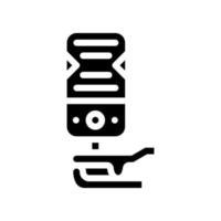 tuner for tuning strings glyph icon vector illustration