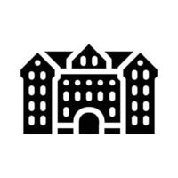 university building glyph icon vector illustration sign