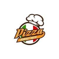 Pizza logo design template vector illustration