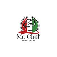 plantilla de vector de diseño de logotipo de chef