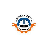 Car service logo car repair logo design template vector