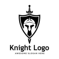 Warrior Knight Logo Stock Vector template