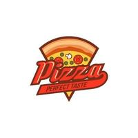 Ilustración de vector de plantilla de diseño de logotipo de pizza
