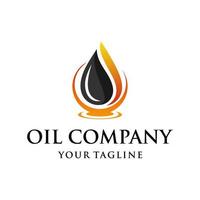 plantilla de logotipo de la industria del petróleo y el gas vector