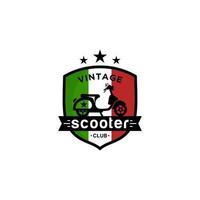 plantilla de vector de diseño de logotipo de scooter