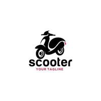 plantilla de vector de diseño de logotipo de scooter