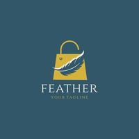 Quill Feather Pen Logo Elegant design vector template. Law, Legal, Lawyer, Copywriter, Writer. Stationary Logotype concept icon