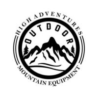 Mountain Logo Template. Vector Illustration.