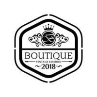 plantilla de vector de diseño de logotipo boutique