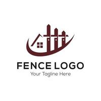 Fence Logo Design Vector Template. Vector Illustration