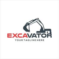 Excavator logo designs vector template