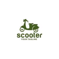 plantilla de vector de diseño de logotipo de scooter