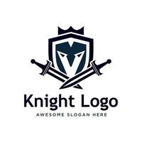 Warrior Knight Logo Stock Vector template