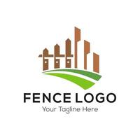 Fence Logo Design Vector Template. Vector Illustration