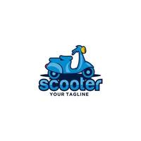 plantilla de vector de diseño de logotipo de scooter