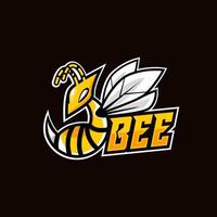 Ilustración de vector de diseño de logotipo de mascota de esport de abeja enojada