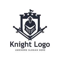 Warrior Knight Logo Stock Vector template