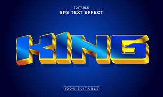 King 3d editable text effect vector