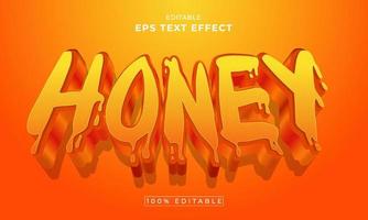 Honey 3d editable text effect vector